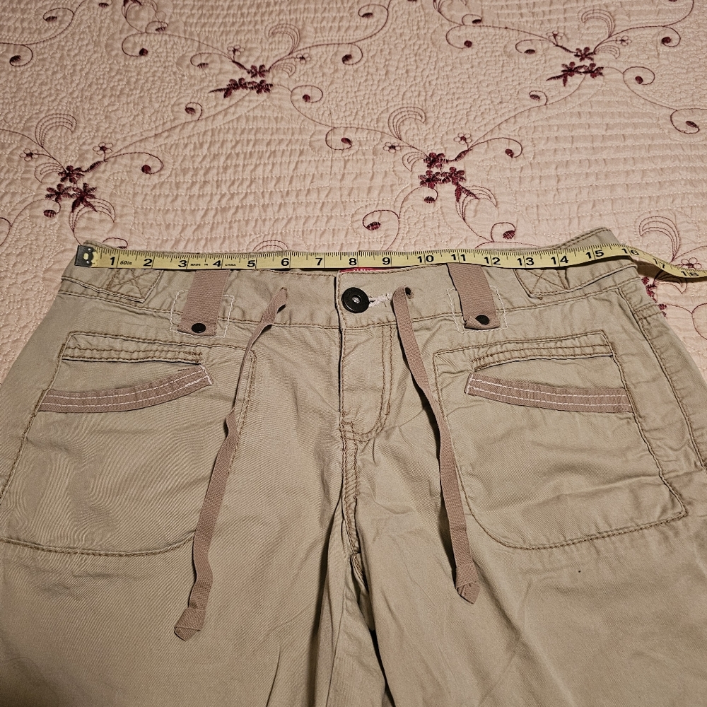 Union Bay Lightweight Shorts Tan Beige 100% Cotton Size 9 - Picture 10 of 14
